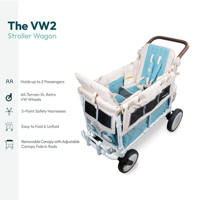 Wonderfold - Wonderfold VW2 Official Volkswagen Edition Double Stroller