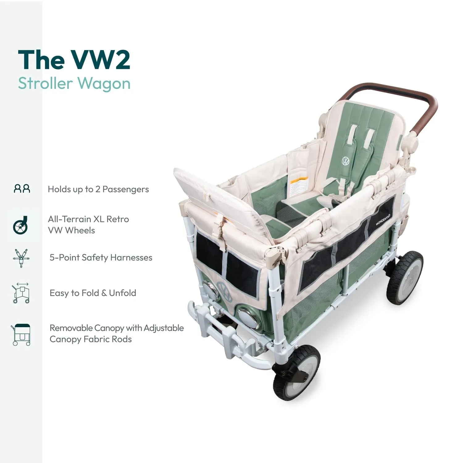 Wonderfold - Wonderfold VW2 Official Volkswagen Edition Double Stroller