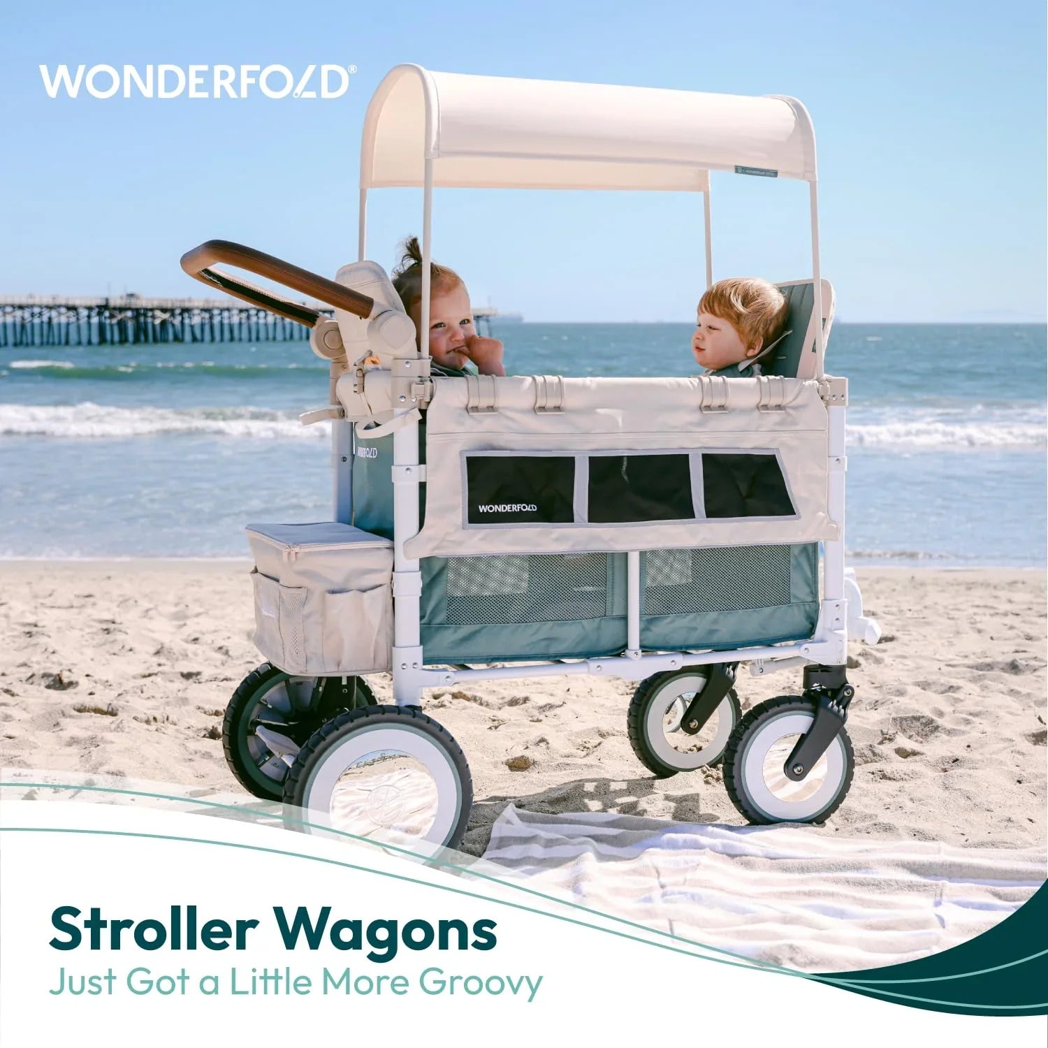 Wonderfold - Wonderfold VW2 Official Volkswagen Edition Double Stroller