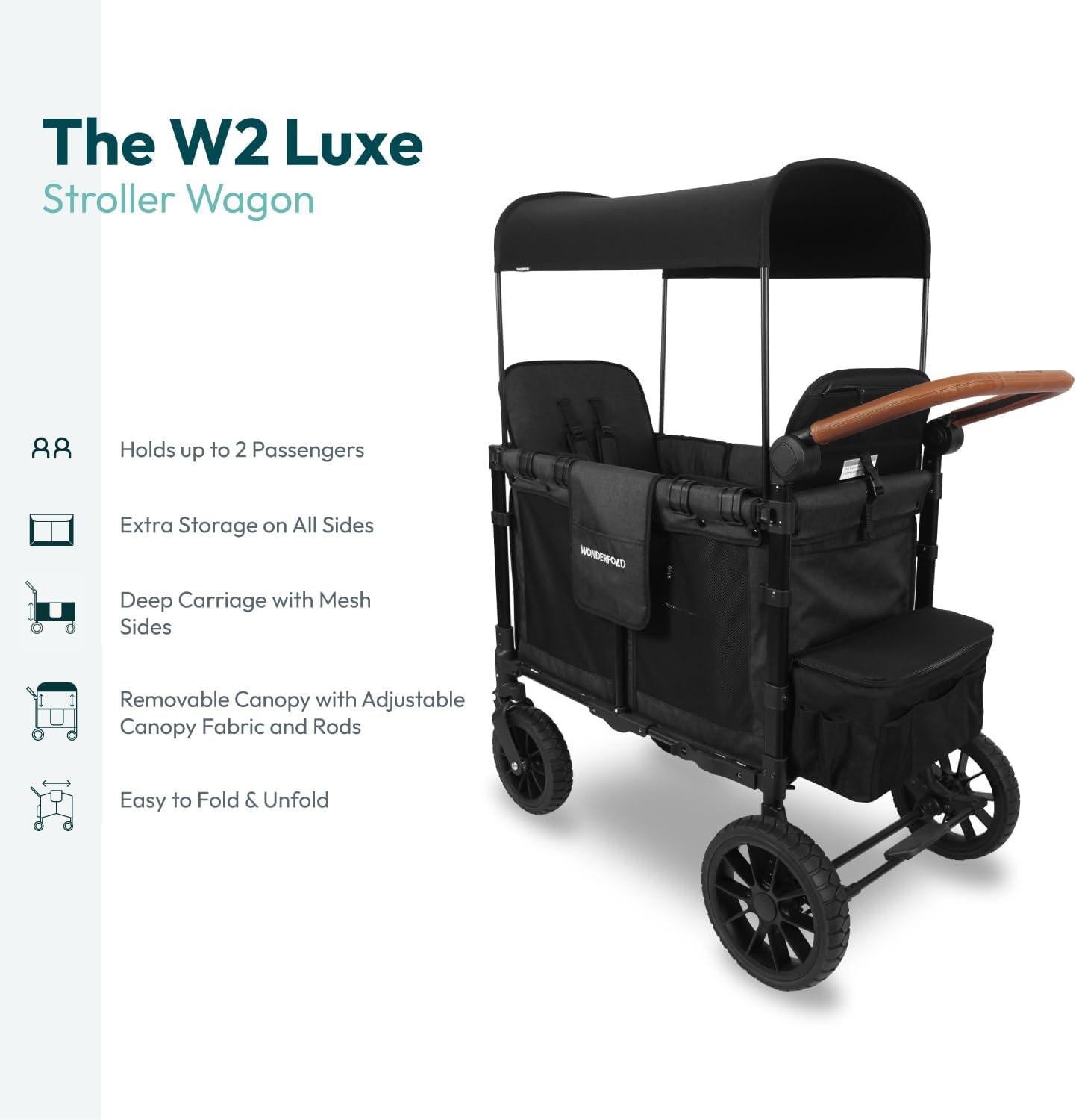 Wonderfold - Wonderfold W2 LUXE Premium Push Double Stroller