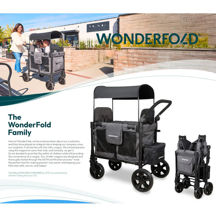Wonderfold - Wonderfold - W2 PRO Elite - Push Double Stroller Wagon