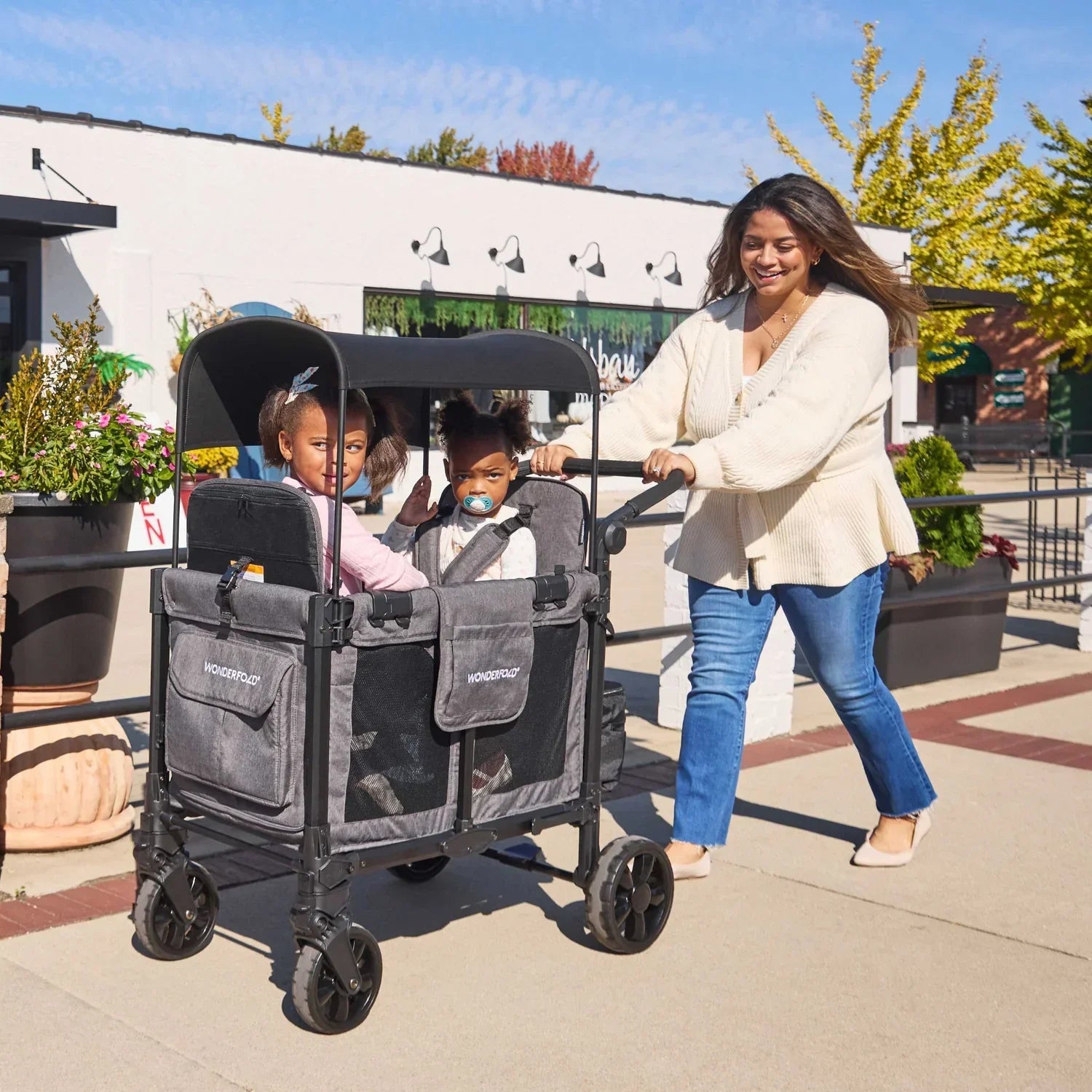 Wonderfold - Wonderfold - W2 PRO Elite - Push Double Stroller Wagon