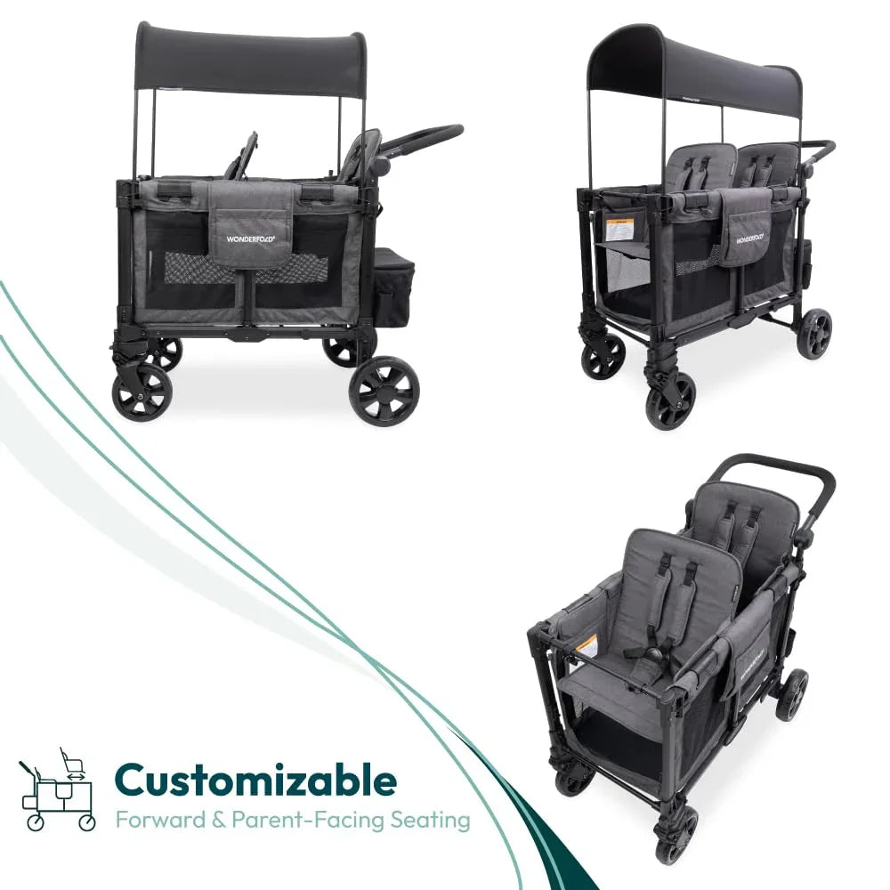 Wonderfold - Wonderfold - W2 PRO Elite - Push Double Stroller Wagon