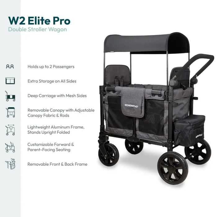Wonderfold - Wonderfold - W2 PRO Elite - Push Double Stroller Wagon