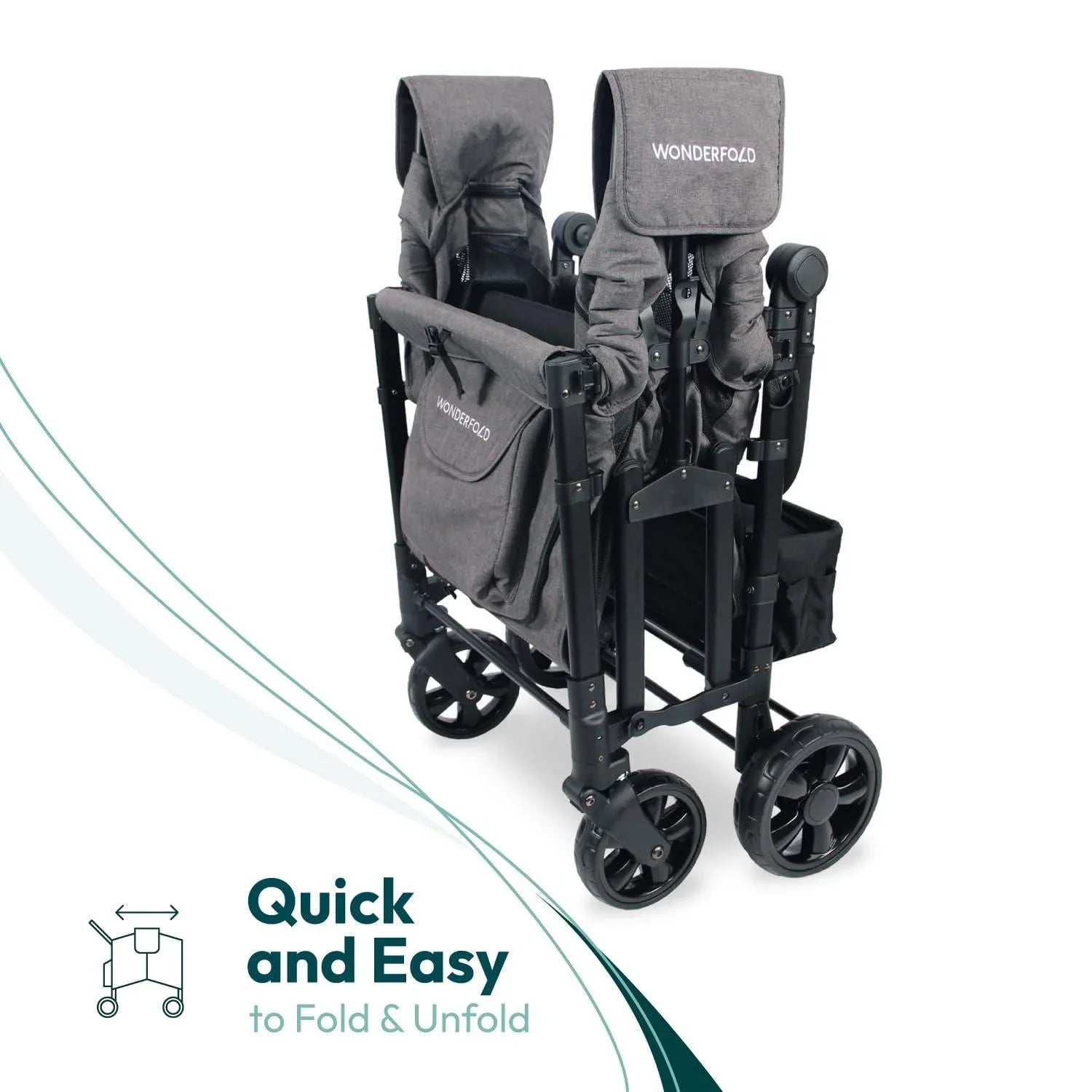 Wonderfold - Wonderfold - W4 Elite PRO - Push Quad Stroller Wagon