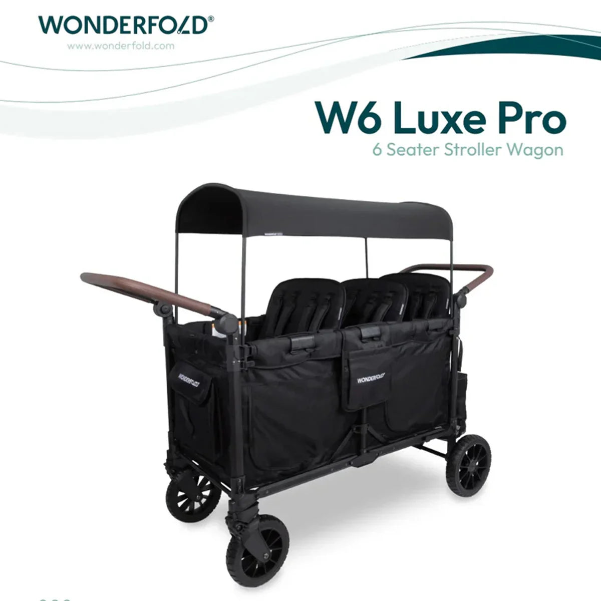 Wonderfold - Wonderfold - W6 LUXE PRO - 6 Seat Push Stroller-Wagon