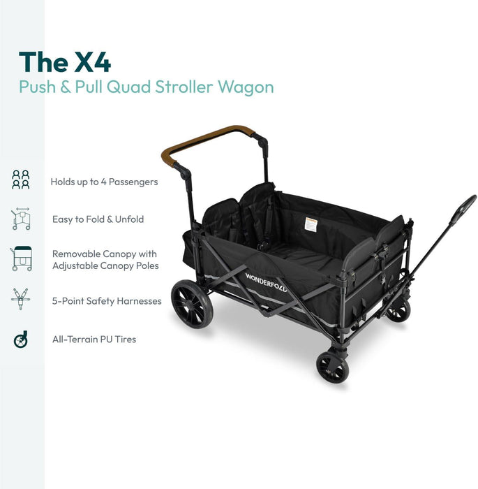 Wonderfold - Wonderfold X4 - Push & Pull Quad Stroller Wagon