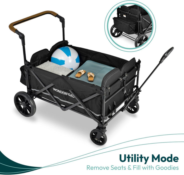 x4 push + pull stroller wagon Wonderfold X4 Push & Pull Quad Stroller Wagon — Goldtex