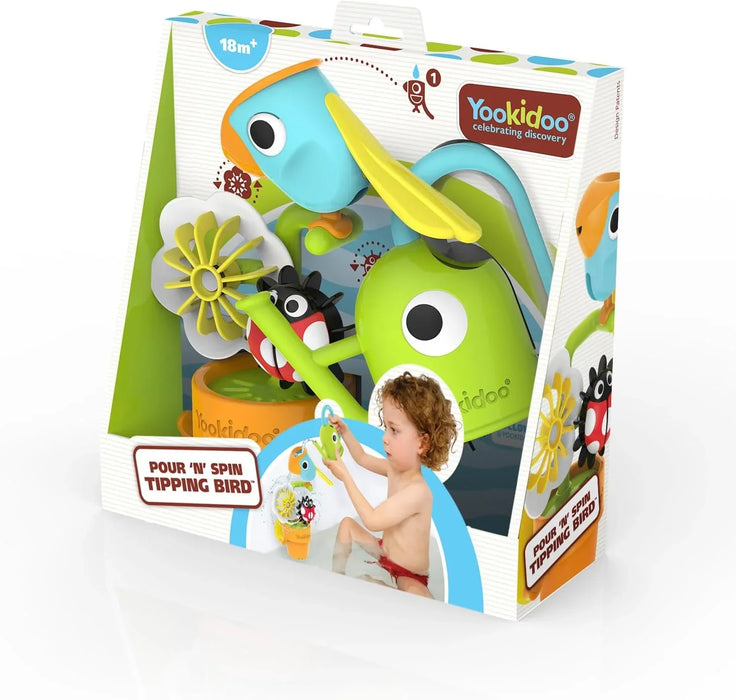 Yookidoo - Yookidoo Pour' N' Spin Tipping Bird Children's Bath Toy