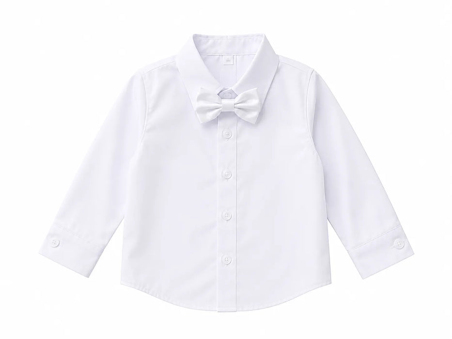 Ensemble de baptême Zighi® pour bébé garçon avec gilet en satin brodé et pantalon à taille élastique Style 1005 – Tailles 3M-18M