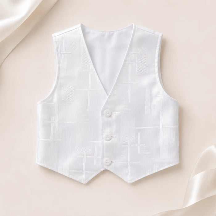 Costume de baptême Zighi® Boy modèle Z288 – Tenue de cérémonie 4 pièces en satin | Tailles 3M-12M