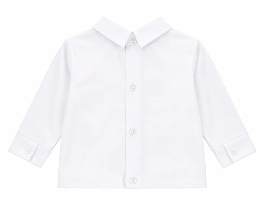 Zighi® Baby Boys Christening Outfit Set with Textured Vest & Bow Tie – White Sizes 3M–18M- Style Z345