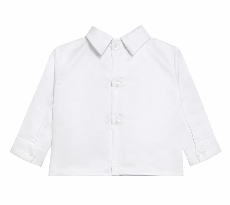 Zighi® Boys 5-Piece Christening Outfit Set – White Satin | Sizes 3M–12M | Style Z295