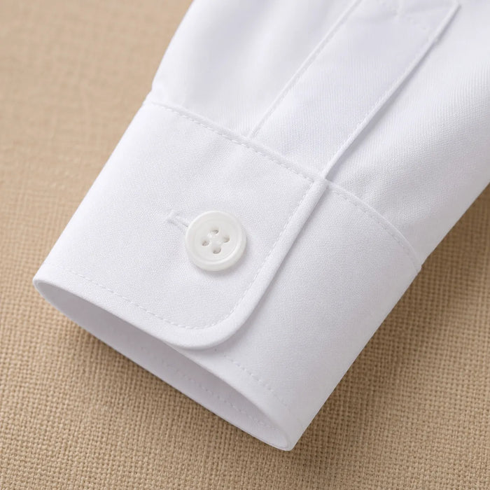 Zighi® Baby Boy Long Sleeve White Dress Shirt – Sizes 6M to 24M