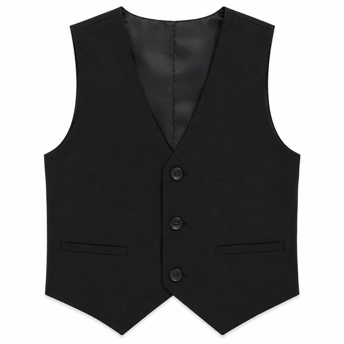 Ensemble gilet noir Zighi® pour garçons avec chemise habillée menthe et cravate à carreaux | Tailles 3M–18