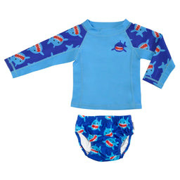 Zoocchini® - Zoocchini Rashguard Top + Swim Diaper 2pc Set UPF50+ | 3-24m