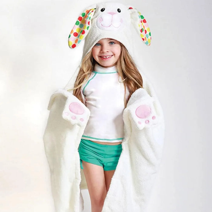 Serviettes de bain pour tout-petits et enfants en peluche éponge à capuche Zoocchini
