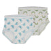 Zoocchini training underwear 2-pack with shark and crocodile prints displayed side by side.