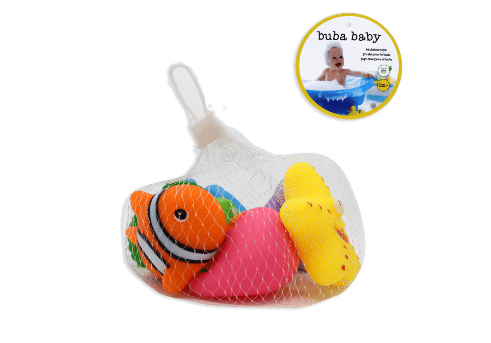 Buba Baby 6 Pack Bath Toys: Assorted Fish