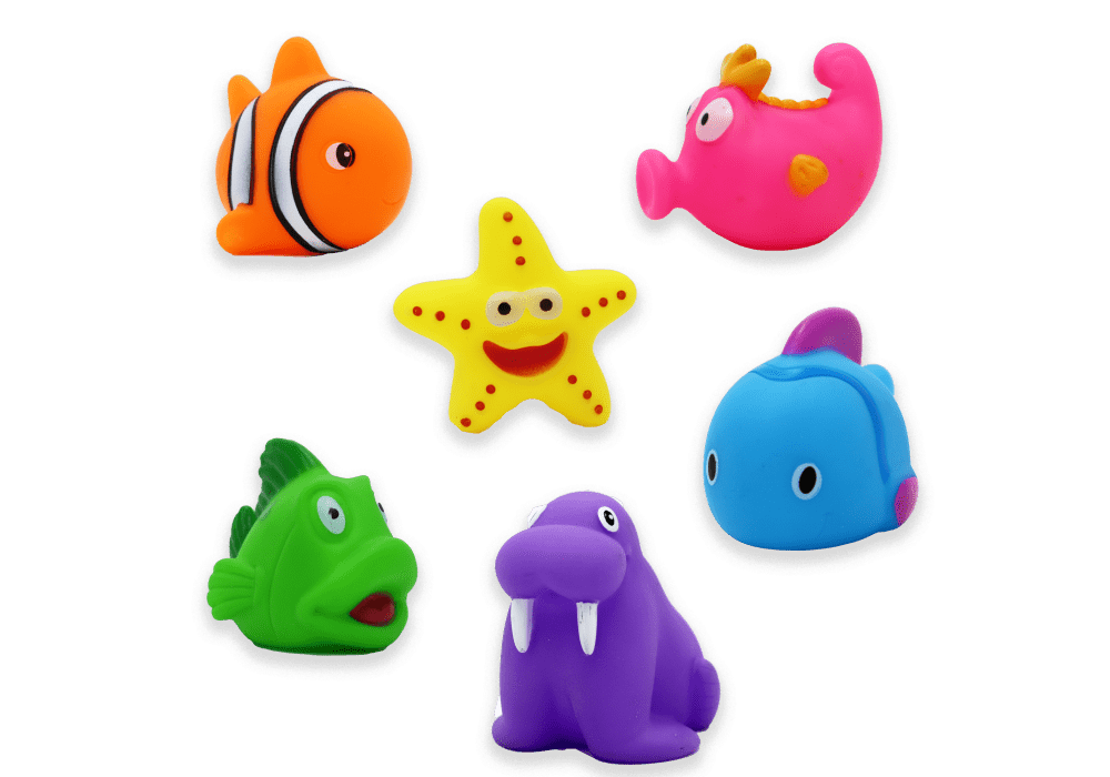 Buba Baby 6 Pack Bath Toys: Assorted Fish