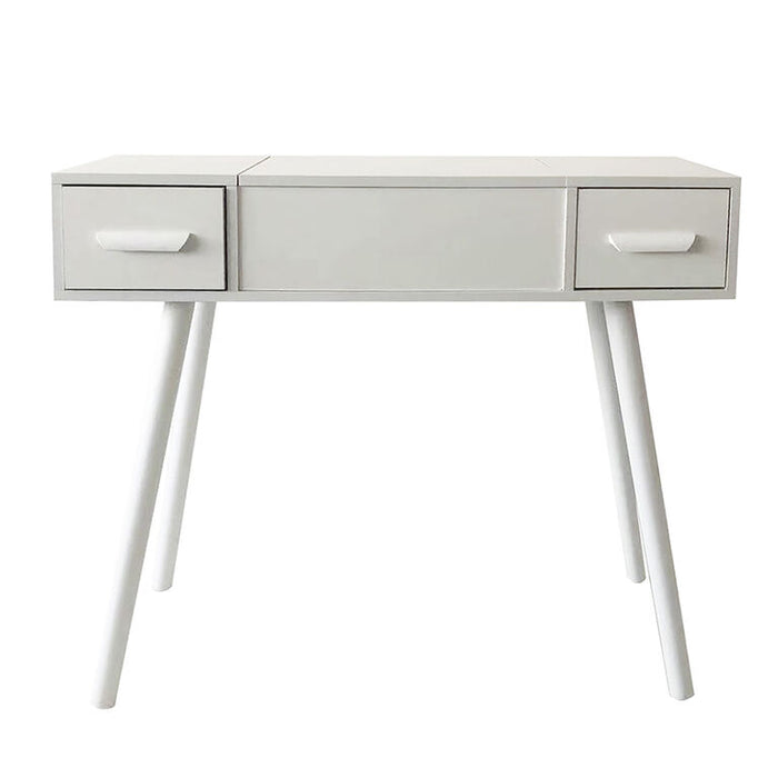 Danawares White Dressing Table/Desk With Mirror