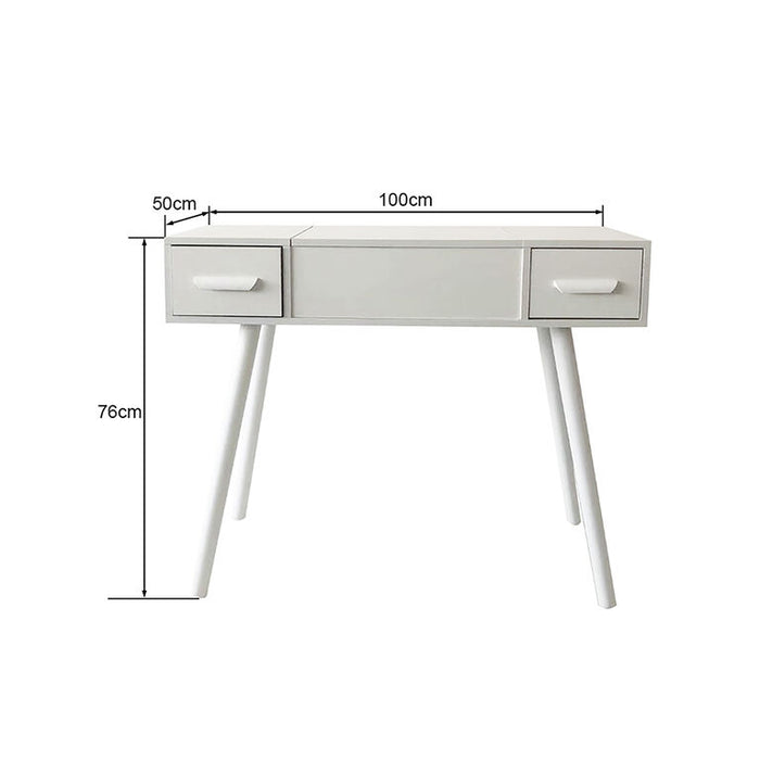 Danawares White Dressing Table/Desk With Mirror