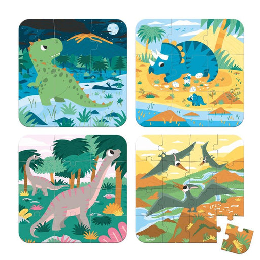 Janod® - Janod Jigsaw Puzzle 4-in-1 Dinosaurs