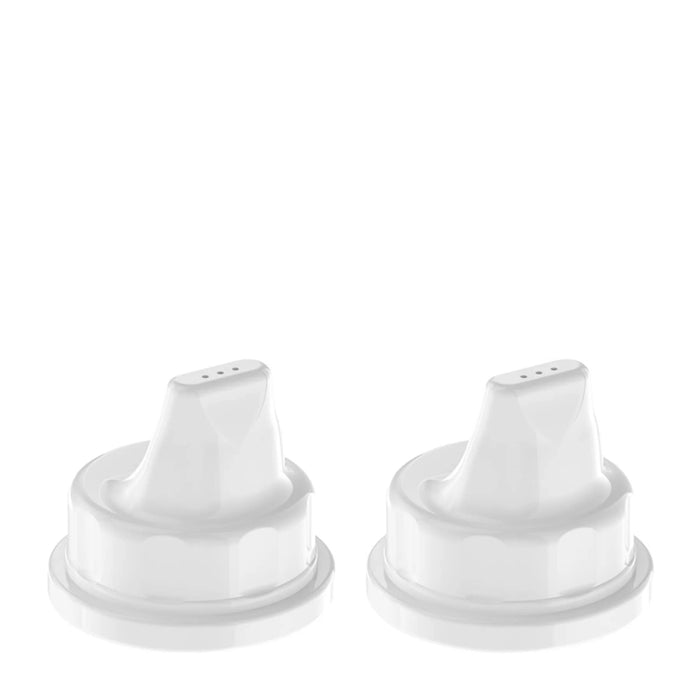 LIFEFACTORY Sippy Cap Accessory - 120ml/265ml, 2 Pack- White