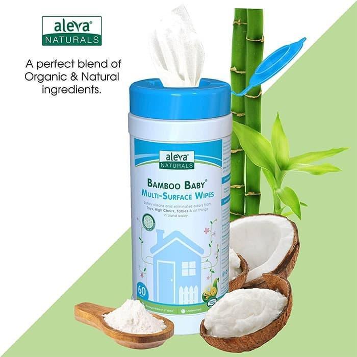 Aleva® - Aleva Bamboo Baby Multi-Surface Wipes - 60ct