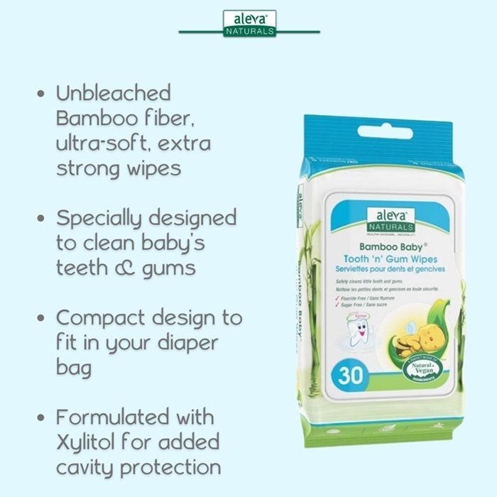 Aleva® - Aleva Bamboo Baby Tooth 'n' Gum Wipes - 30ct