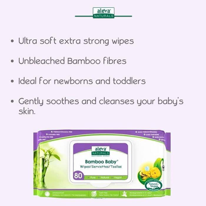 Aleva® - Aleva Bamboo Baby Wipes - 80ct.