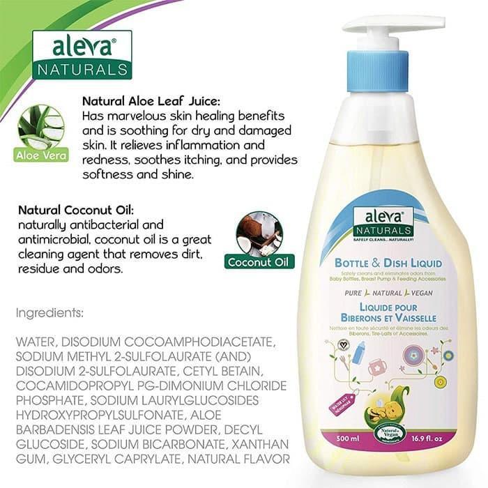 Aleva Naturals Bottle & Dish Soap (Fragrance-Free) 500ml