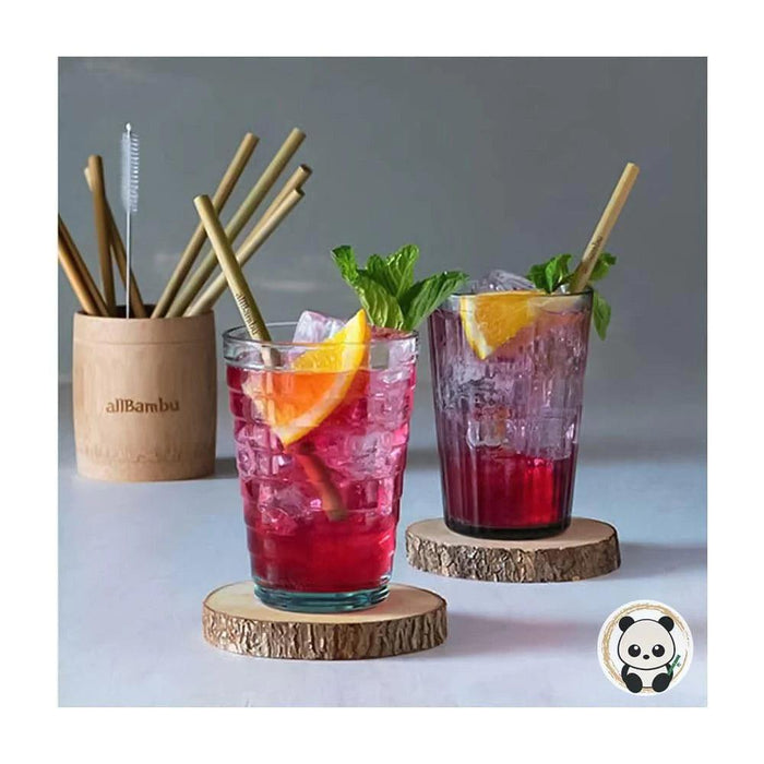 AllBambu® - AllBambu Bamboo Straws with Cleaner - 5 Pack