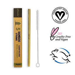 AllBambu® - AllBambu Bamboo Straws with Cleaner - 5 Pack