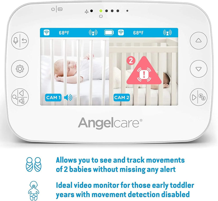 Angel Care® - Angelcare AC327 Baby Movement, Sound and Video Monitor, 4.3” Screen