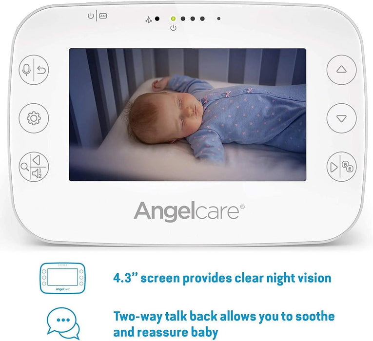 Angel Care® - Angelcare AC327 Baby Movement, Sound and Video Monitor, 4.3” Screen
