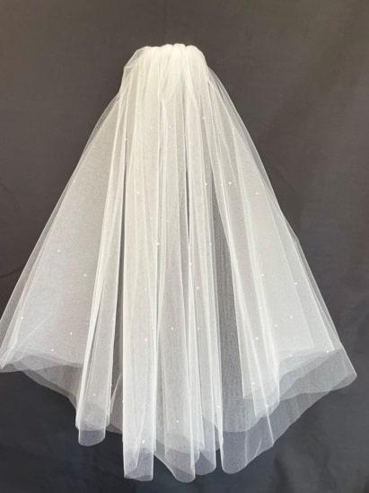 Anja's Dream - Anja's Dream Two tier Veil Pearls & Swarovski (7016)