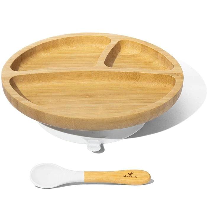 Avanchy® - Avanchy Bamboo Baby Plate & Spoon Set