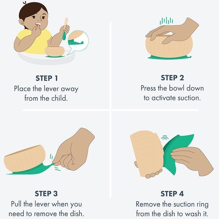 Avanchy® - Avanchy Bamboo Baby Suction Bowl & Spoon Set