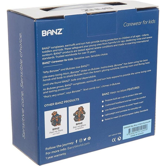Baby Banz - Baby Banz Hear no Blare Sound Protection Earmuffs - 0-2yrs