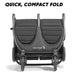 Baby Jogger® - Baby Jogger City Mini GT2 Double Stroller – Jet | All-Terrain, Side-by-Side, One-Hand Fold