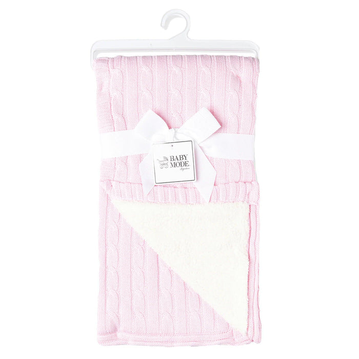 Baby Mode® - Baby Mode Cable Knit Sherpa Blanket