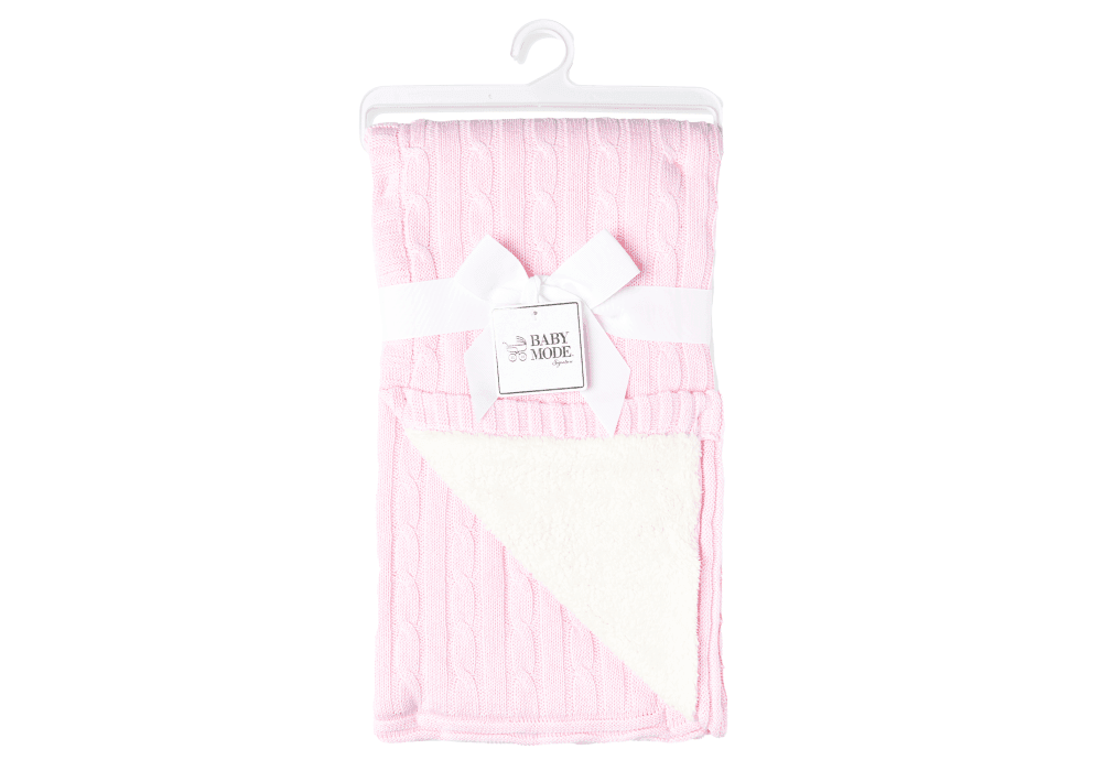 Baby Mode® - Baby Mode Cable Knit Sherpa Blanket