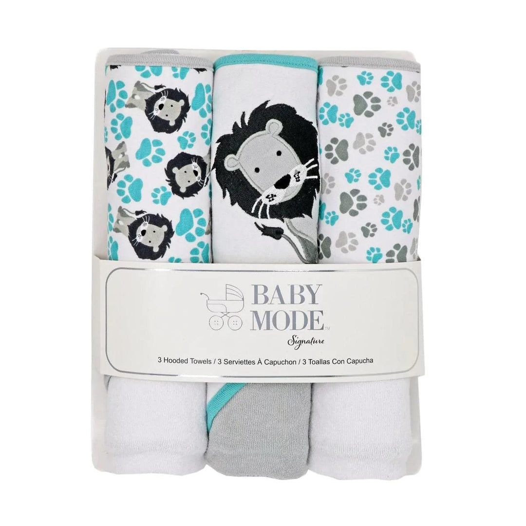 Baby Mode® - Baby Mode Hooded Towel Assorted Set - 3 Pack