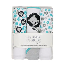 Baby Mode® - Baby Mode Hooded Towel Assorted Set - 3 Pack