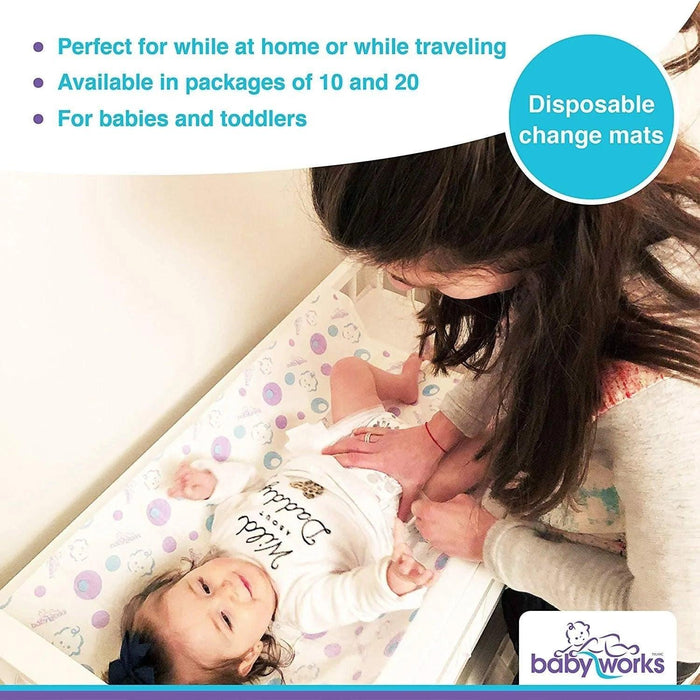 Baby Works® - Baby Works Disposable Change Mats - Pack of 10