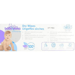 Baby Works® - Baby Works Dry Wipes - 100 count