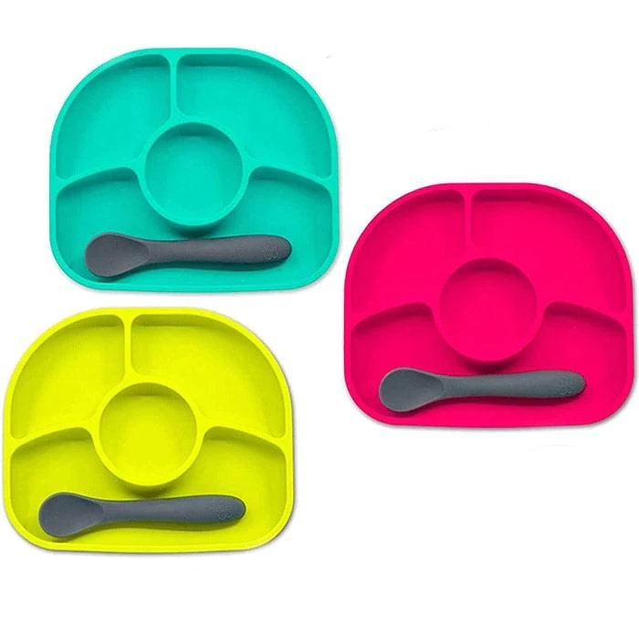 bbluv® - Yümi - Anti-Spill Silicone Plate & Spoon Set