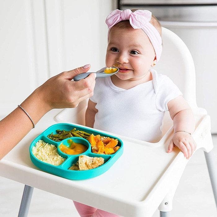 bbluv® - Yümi - Anti-Spill Silicone Plate & Spoon Set