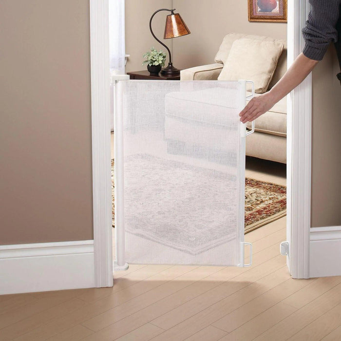 BILY® - Bily Retractable Safety Gate – Mesh Barrier for Doors, Hallways & Bottom of Stairs
